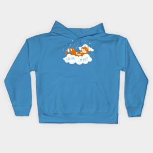 Sod Off I'm Busy - Cat Asleep in the Clouds Kids Hoodie